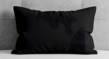 Black pillow.
