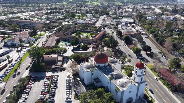 Mission San Juan Capistrano campus flyover