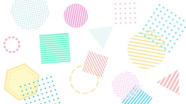 カラフルなシェイプアニメーション、背景素材001