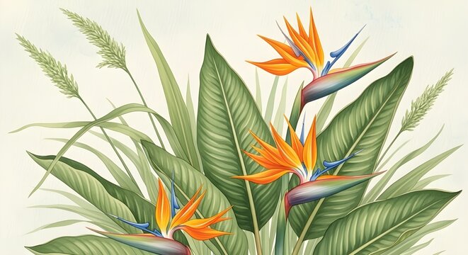 Mural de papel tapiz de flores tropicales de acuarela para sala de estar, decoraci&oacute;n de pared del dormitorio, dise&ntilde;o de fondo