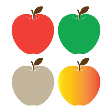 set of red apples
