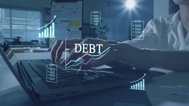 Debt management and financial planning loan interest financial crisis business debt analysis liabilities, loans, credit risks debt restructuring repayment strategies economic recession  bankruptcy