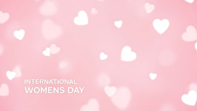 International women's day heart pattern background