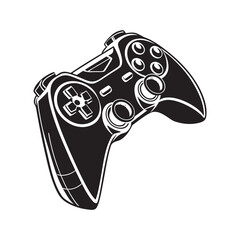 Gaming Controller Vector Line Illustration