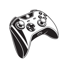 Gaming Controller Vector Illustration on White Background