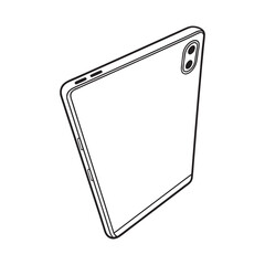 Modern Smartphone Back View Vector Illustration