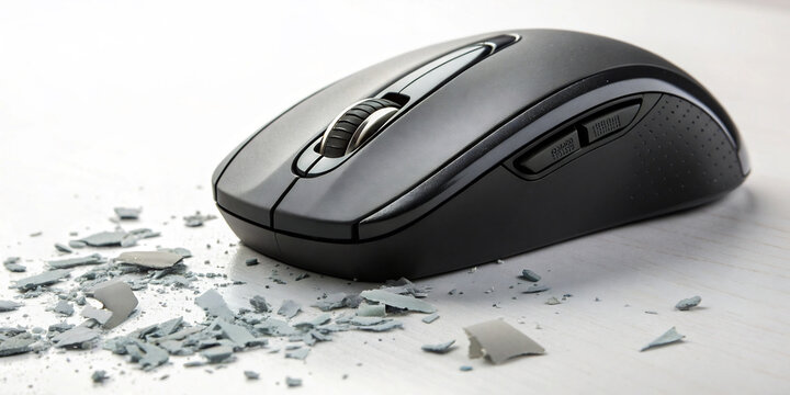 Tech Troubles Wireless Computer Mouse Damage and Debris