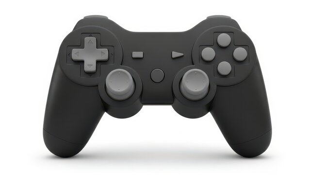 Sleek black wireless gamepad for immersive gaming experiences and interactive entertainment sessions - Powered by Adobe