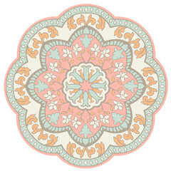 Circle ornament mandala  vector illustration on white background ,Indian, Arabic, Islam Ornamental Pattern