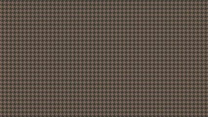Fototapeta premium シンプルな茶色の千鳥格子のテクスチャ - トラッドなチェック柄パターンの背景素材 - 16:9