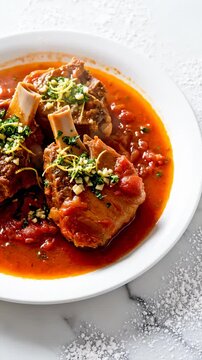 Osso Buco on a Plate Close Up View
