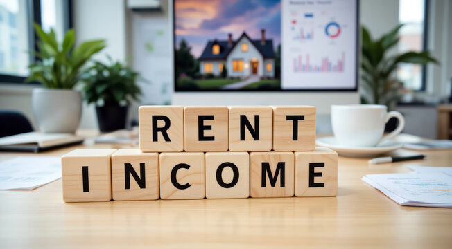 Rental property rent income planning for landlords, lease revenue tracking with housing market analytics and return forecasting to support real estate investment decisions and cash flow reporting