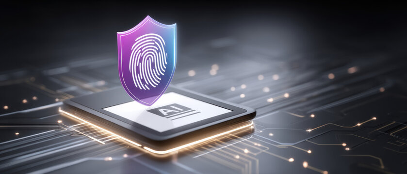 Powerful ai agent guards computer chip with secure biometric fingerprint shield
