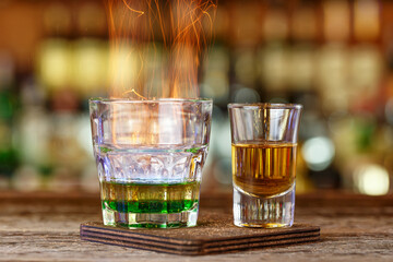 Ingredients for cocktail preparation