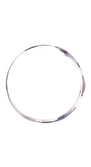 Watercolor circle stain on a white background.