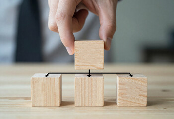 a hand piling up a block of wood