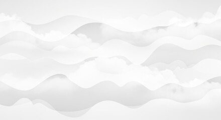White Abstract Cloud Waves