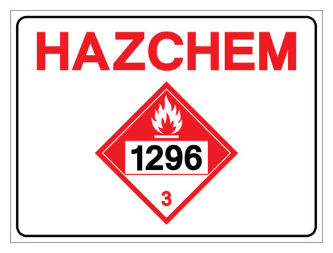 Hazard Chemical Triethylamine NOS UN1296 Symbol Sign, Vector Illustration, Isolate On White Background, Label.EPS10