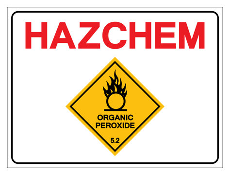Hazard Chemical Organic Peroxide Symbol Sign ,Vector Illustration, Isolate On White Background Label .EPS10