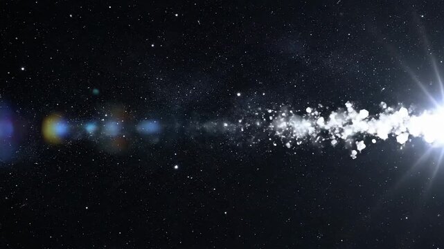 Dazzling Zircon Gemstone Streaking Through Space