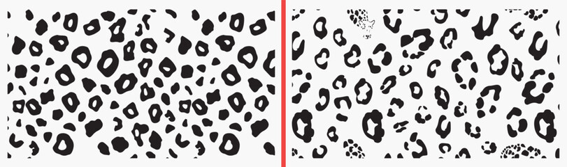 leopard print seamless pattern, animal skin texture, black white leopard spots, wild fashion background, hand drawn leopard pattern, trendy animal print design, seamless surface pattern

