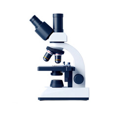 Laboratory Microscope with Eyepiece and Objective Lens.