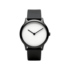 Minimalist Black Watch with White Dial