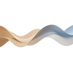 Fototapeta premium Smooth overlapping wave shapes in beige and blue