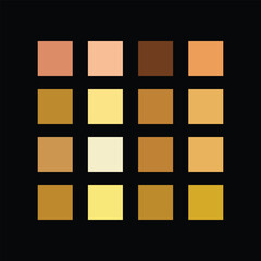 set of solid gold colors