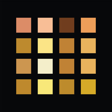 set of solid gold colors