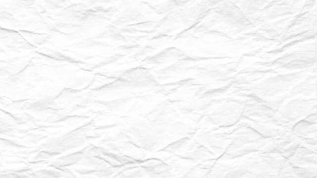 White crumpled paper unfold and rip transition.Stop motion animation reveal with wrinkled texture background.