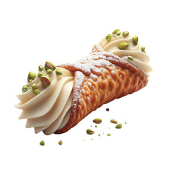 Italian Cannoli Filled With Sweet Cream transparent