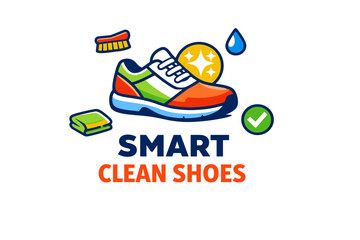 Obraz premium Smart clean shoes: innovative shoe cleaning solution with iconic design elements
