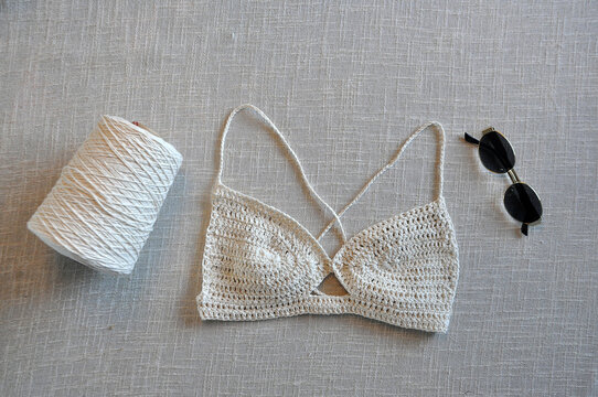 top de croch&ecirc; branco r&uacute;stico 