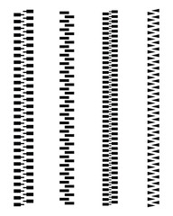 Zipper Vector Set for Clothing and Accessories – Open & Closed Fasteners, Pullers, Silhouette Icons © MDMOHIR