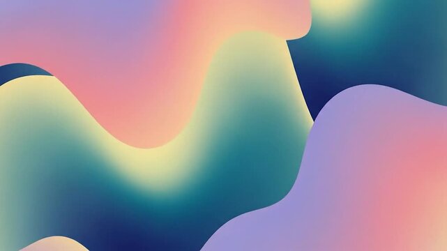 A vibrant, flowing abstract art piece featuring smooth gradients and organic, overlapping shapes