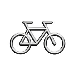 Fototapeta premium Stylish bicycle icon featuring a sleek and minimal design, perfect for promoting eco-friendly transportation and active lifestyle.