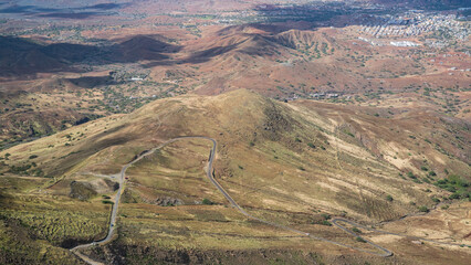 Winding Mountain Road Viewed from Monte Verde, S&atilde;o Vicente Island