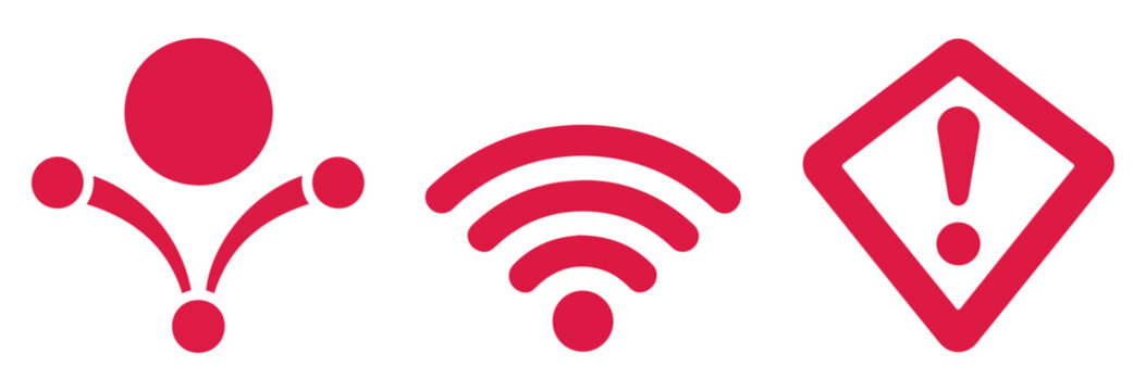no wifi disconnect icon set