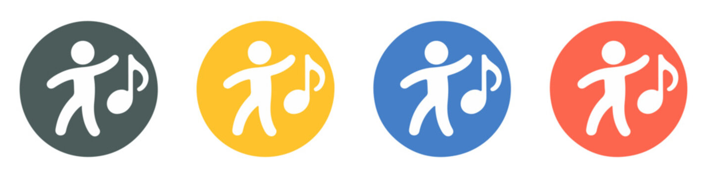 man dancing party icon vector