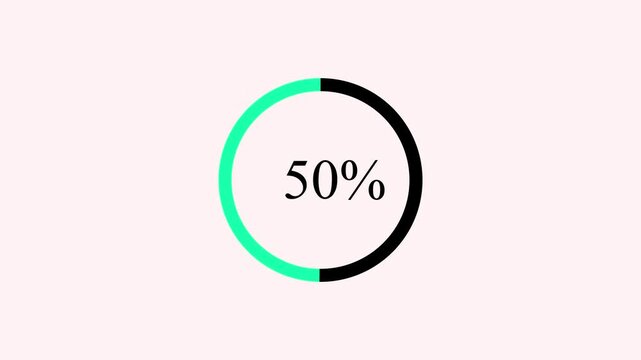 loading glitch circle icon animation on white background,with 4k animation.