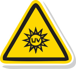 UV Radiation Warning Sign Illustration