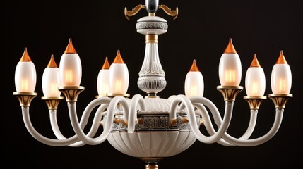 Elegant White Chandelier with Warm Light