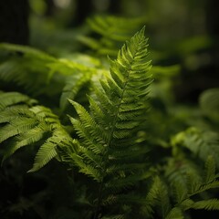 Fern Fronds Detail Green Lush