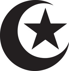 Fototapeta premium crescent moon icon set