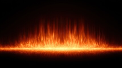 Fototapeta premium An abstract image of a glowing orange fire with a black background, ideal for various uses.