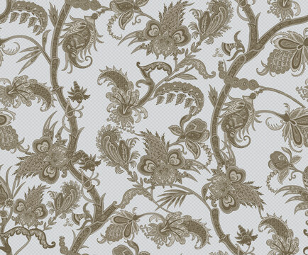 seamless pasley pattern with flowers