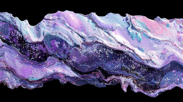 Abstract Geode Structure with Purple and Blue Tones Creating a Unique Textured Background