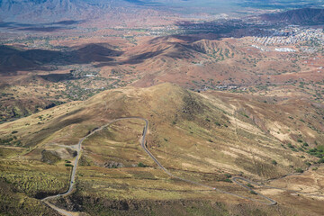 Winding Mountain Road Viewed from Monte Verde, S&atilde;o Vicente Island