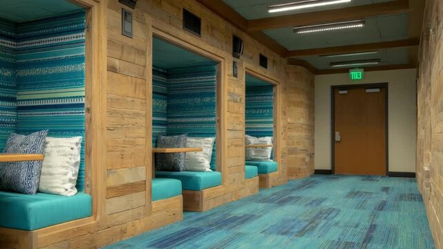 Soundproof study area featuring thick walls and specialized panels to minimize noise ideal for focused reading sessions.